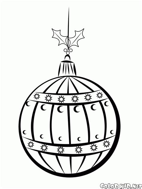 coloring page tree ornaments