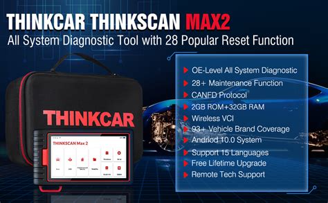 thinkcar® thinkscan max 2 all systems canfd obd2 scanner