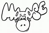 Moose Clipart Coloring Cartoon Pages Clip Cliparts Head Vector Silhouette Library Cute Popular sketch template