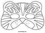 Mask Tiger Masks Superhero Template Coloring sketch template