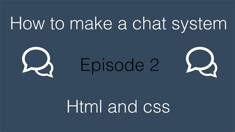 chat system creating  html  css youtube