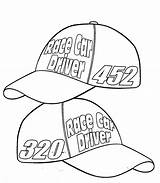 Coloring Pages Nascar Coloring4free Jimmie Johnson Harvick Kevin Drivers Hat sketch template