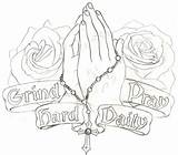 Hands Praying Tattoo Drawing Cross Rosary Hand Drawings Prayer Stencil Tattoos Roses Banner Metacharis Deviantart Crosses Jesus Chest Designs Tupac sketch template