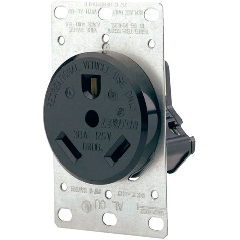 buy leviton power outlet rv receptacle black