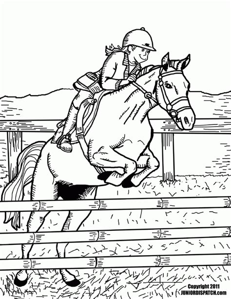 girl  horse jumping coloring pages coloring home