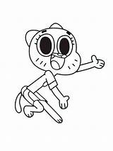 Gumball Coloring4free Gumbo sketch template