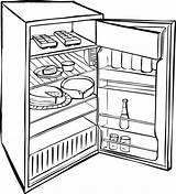 Fridge Refrigerator Coloring Drawing Open Clipart Food Sketch Pages Clip Drawings Printable Empty Kids Rocks Color Getdrawings Paintingvalley Getcolorings Print sketch template