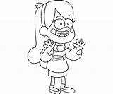 Coloring Gravity Falls Mabel Dipper Pines Smiling Color 500px 29kb sketch template