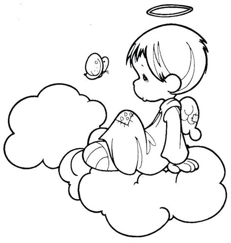 christmas boy angel coloring pages