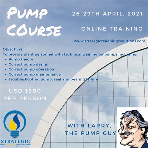 Pump Course – Strategic Reliability Solutions Ltd