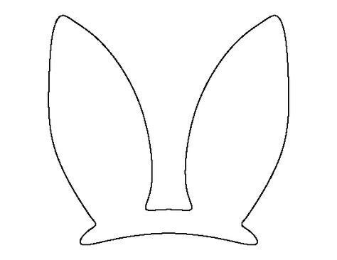 easter bunny ears pattern   printable outline  crafts