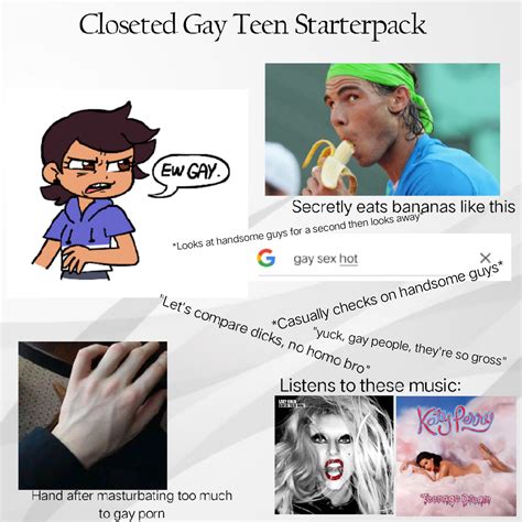 closeted gay teen starterpack starterpacks