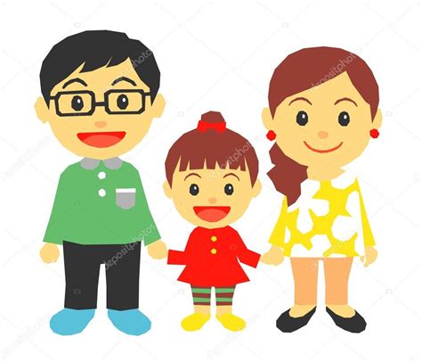 father mother daughter — stock vector © niow 23126038