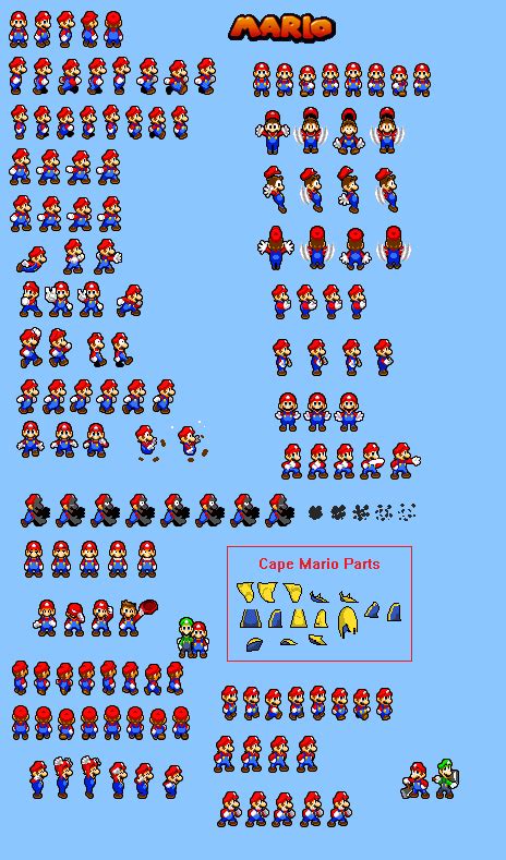 Modern Mario Sprite Sheet By Mbf1000 On Deviantart