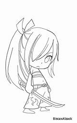 Erza Chibi Tail Fairy Coloring Pages Anime Lineart Deviantart Sketch Library Clipart Choose Board Drawing Uploaded Comments User sketch template