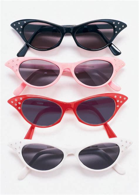 50 s cat eye sunglasses w rhinestones 12pk mixed colors 1190a