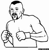 Coloring Ufc Mma Liddell Chuck Famous Pages Fighter Thecolor Color Martial Mixed Arts Fighters Hair sketch template