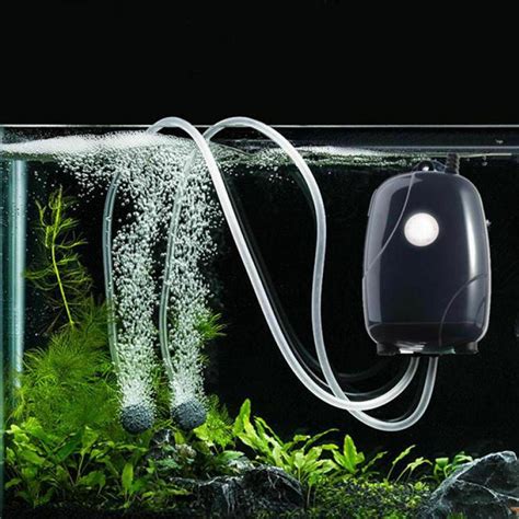 gallon adjustable silent air pump large aquarium fish tank  outlets pump air bubble disk