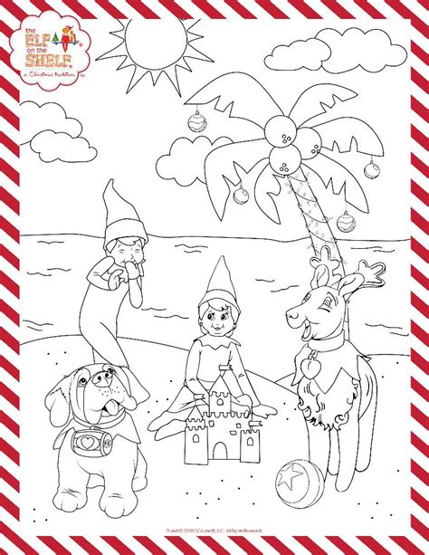 elfontheshelf  twitter  printable coloring page