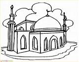 Mewarnai Masjid Marimewarnai Bagus Kunjungi Bahan sketch template