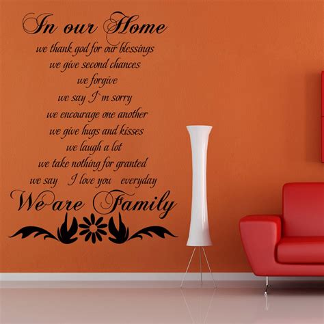 family wall quote   home   family living room vinyl wall