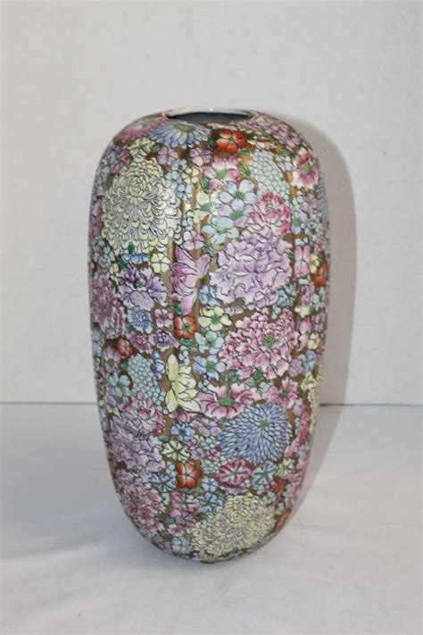 lot  stunning cloisonne enamel vase signed  bottom puget