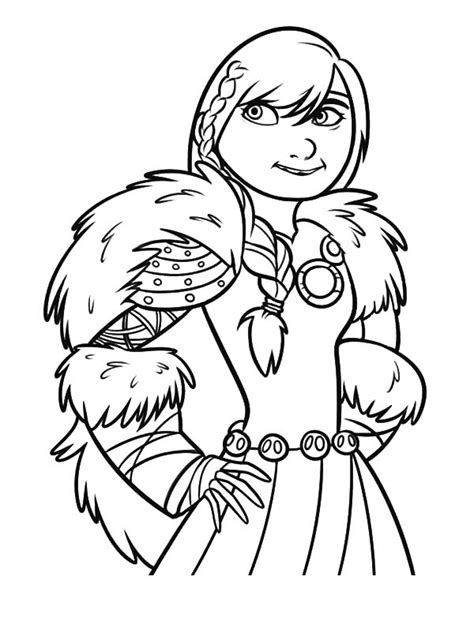 hiccup girlfriend astrid    train  dragon coloring pages