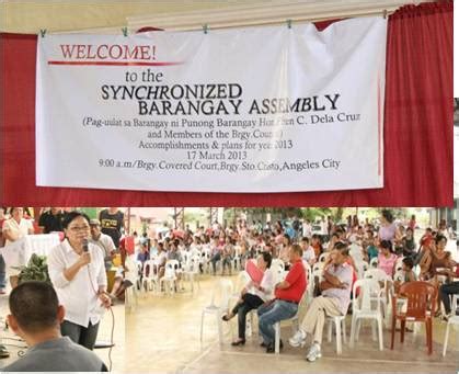 barangay sto cristo angeles city conducts barangay assembly