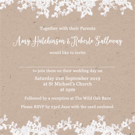 wedding party invitation wording