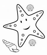 Coloring Pages Starfish Fish Star Printable Color Print sketch template