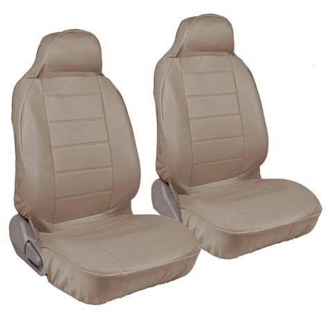 motor trend highback faux leather car seat covers for front seats
