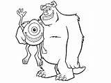 Mike Coloring Pages Wazowski Sulley Getdrawings sketch template