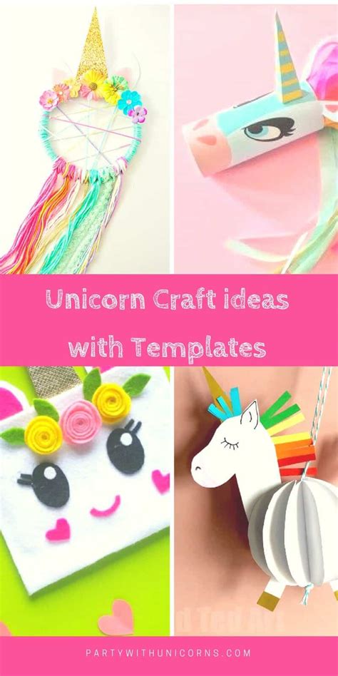 unicorn crafts  templates party  unicorns