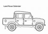 Rover Coloring Land Defender Kids Printable Car Pages Template Range Pencil Board Super Cars Templates Designlooter Drawings Choose 2079 1kb sketch template