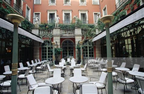 courtyard  hotel costes high res stock photo getty images