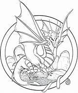 Dragon Coloring Pages Dragons Fire Printable Adult Realistic Adults Kids Dover Book Haven Creative Breathing Publications Print Easy Color Books sketch template