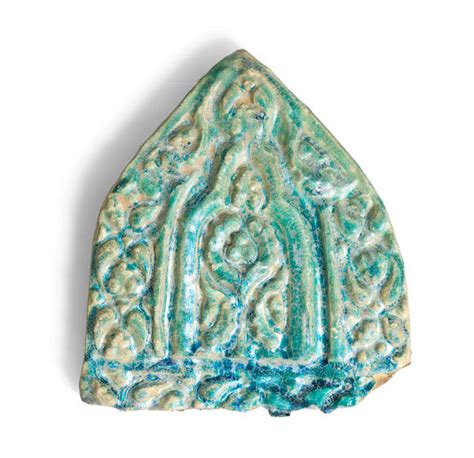 bonhams a kashan pottery mihrab tile persia 12th century
