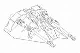 Snowspeeder Wars Star sketch template