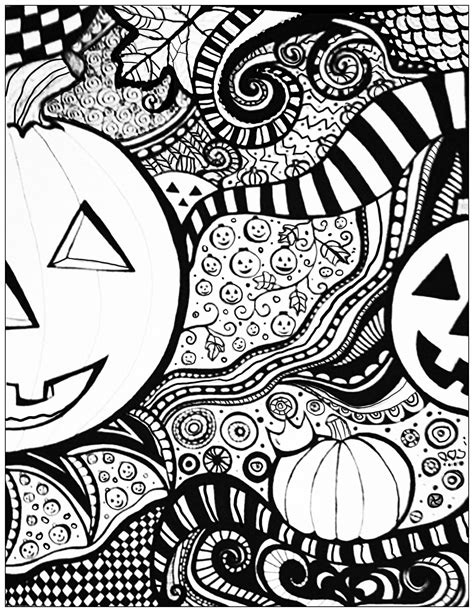 halloween drawing  print color   big pumpkin