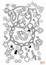 Coloring Bracelet Diamonds Pages Pendant Jewelry Supercoloring Paper sketch template