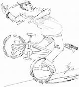 Bmx Coloring Bike Drawing Popular Paintingvalley sketch template