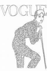 Vogue Coloring Book Colouring Fashion Pages Adult Whowhatwear Vintage Books Wants Again Start First Chanel British Drawing Introducing Dresses Mode sketch template