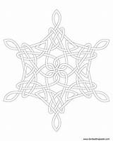 Celtic Knot Snowflake sketch template