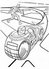 Tron Coloring Pages Legacy Sam Flynn Enemy Barehand Attack Destroy Color Printable Cycle Light Luna Getcolorings sketch template