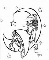 Coloring Night Starry Sheet Popular Library sketch template