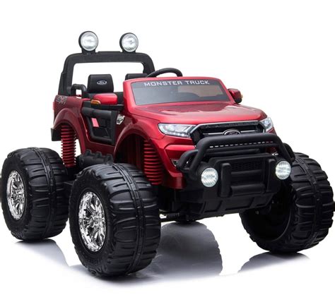 kids monster truck ford ranger ride  kids electric car metallic