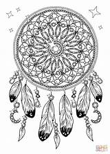 Coloring Necklace Dreamcatcher Pages Supercoloring sketch template