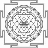 Yantra Yantras Shri Chakram Mandalas Cobra Worte Neuestem Gedanken Ohne Sriyantra Geometry Sacred Tantra Transinformation Indian Geometric sketch template