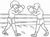 Boxing Coloring Pages Sports Box Color Printable Games Gloves Martial Arts sketch template