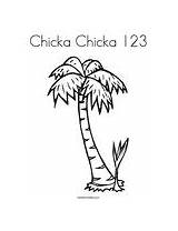 Chicka Coloring 123 Boom Tree Twistynoodle Palm Printable Pages Template Trees Print Kids Noodle Change Chick Book Sheets sketch template